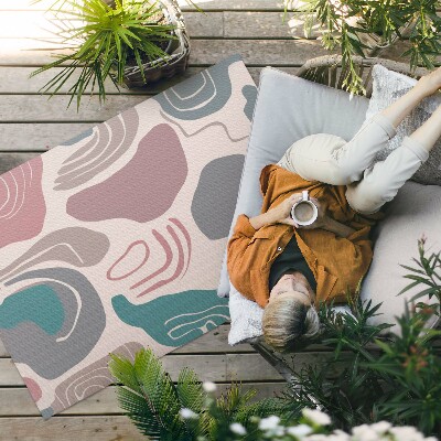 Dywan winylowy Abstrakcja boho plamy pastelowe kształty