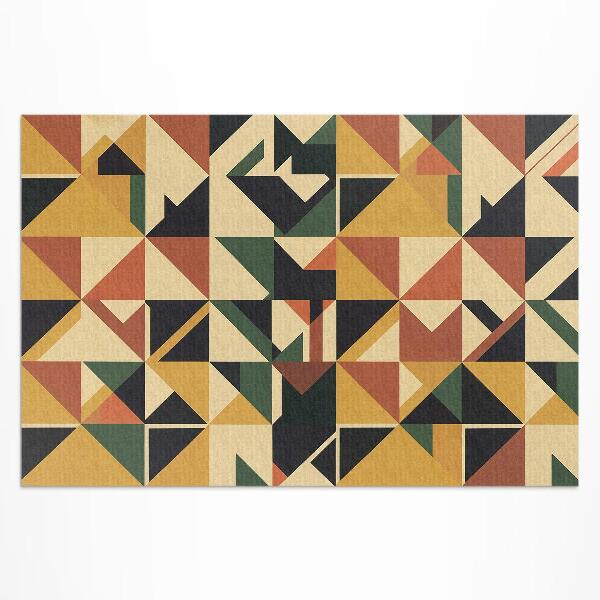Dywan winylowy Geometryczna kolorowa abstrakcja retro