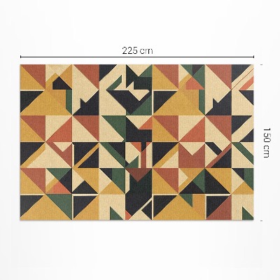 Dywan winylowy Geometryczna kolorowa abstrakcja retro