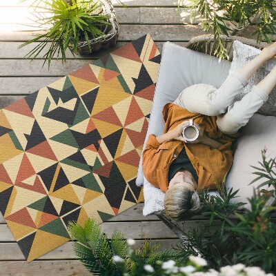 Dywan winylowy Geometryczna kolorowa abstrakcja retro