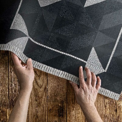 Dywan winylowy Mozaika geometryczny wzór vintage