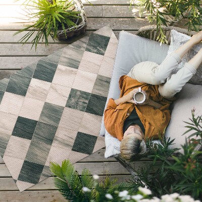 Dywan winylowy Kamienna mozaika kwadratowe płytki marmur