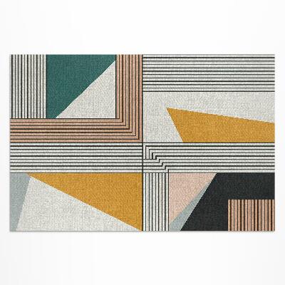 Dywan winylowy Geometryczna linearna abstrakcja Bauhaus