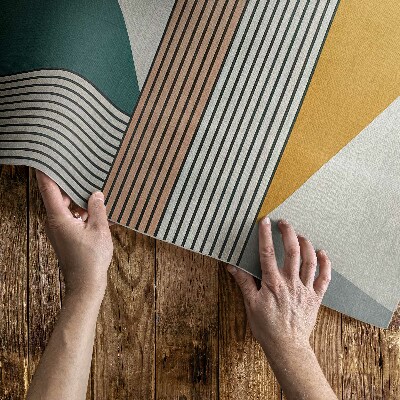 Dywan winylowy Geometryczna linearna abstrakcja Bauhaus