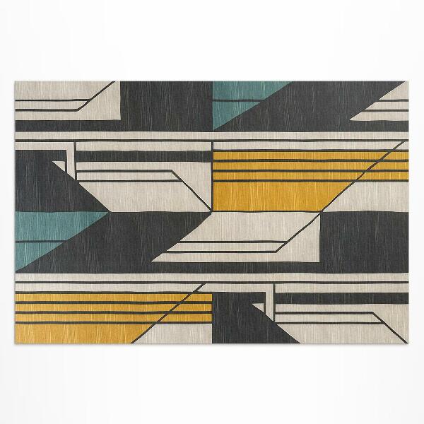Dywan winylowy Geometryczna abstrakcja w stylu vintage
