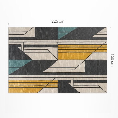 Dywan winylowy Geometryczna abstrakcja w stylu vintage