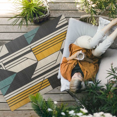 Dywan winylowy Geometryczna abstrakcja w stylu vintage