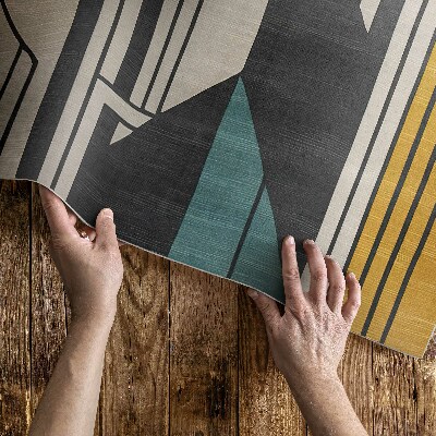 Dywan winylowy Geometryczna abstrakcja w stylu vintage