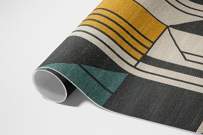 Dywan winylowy Geometryczna abstrakcja w stylu vintage