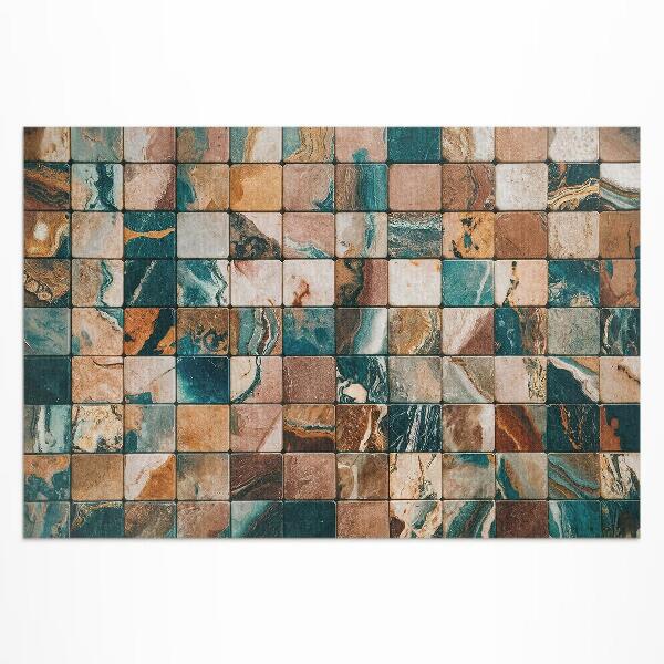 Dywan winylowy Kamienna mozaika marmurowe płytki vintage