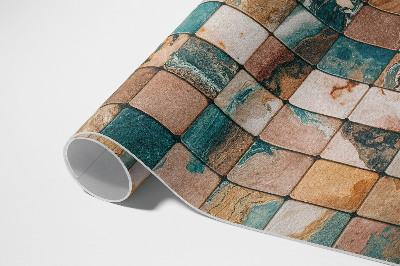Dywan winylowy Kamienna mozaika marmurowe płytki vintage
