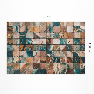 Dywan winylowy Kamienna mozaika marmurowe płytki vintage