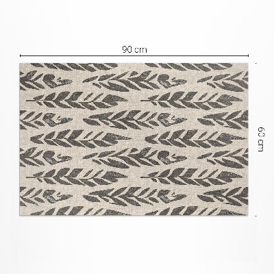 Dywan winylowy Boho malowane liście w stylu vintage