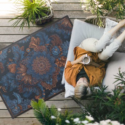 Dywan winylowy Kompozycja kwiatowa w stylu vintage