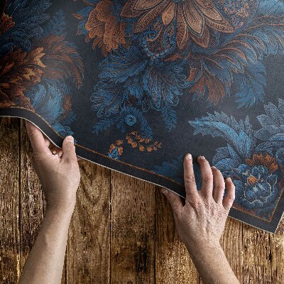 Dywan winylowy Kompozycja kwiatowa w stylu vintage