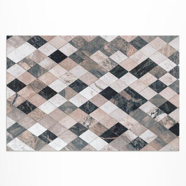 Dywan winylowy Kamienna mozaika rombów dekoracyjne płytki