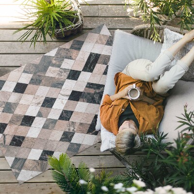 Dywan winylowy Kamienna mozaika rombów dekoracyjne płytki