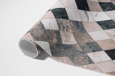 Dywan winylowy Kamienna mozaika rombów dekoracyjne płytki