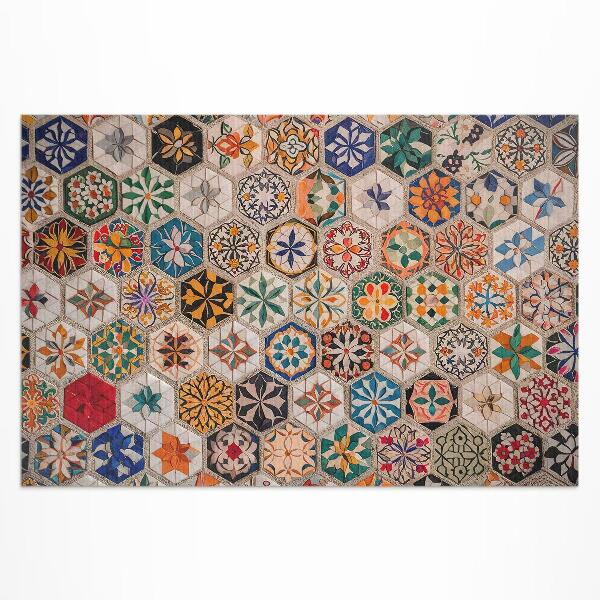 Dywan winylowy Kolorowa abstrakcyjna mozaika retro