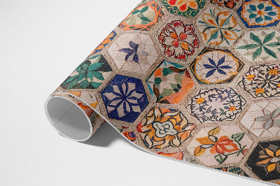 Dywan winylowy Kolorowa abstrakcyjna mozaika retro