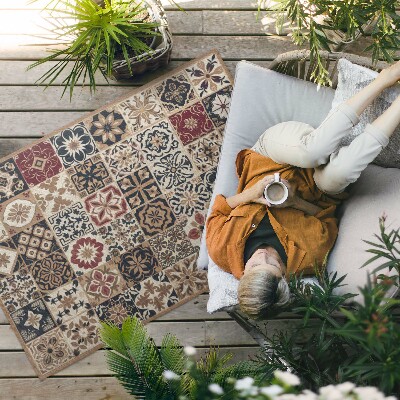 Dywan winylowy Stara mozaika wzorzyste płytki vintage