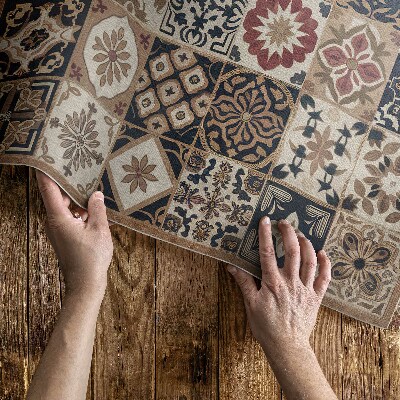 Dywan winylowy Stara mozaika wzorzyste płytki vintage