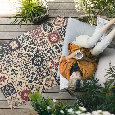 Dywan winylowy Stare wzorzyste płytki mozaika styl vintage