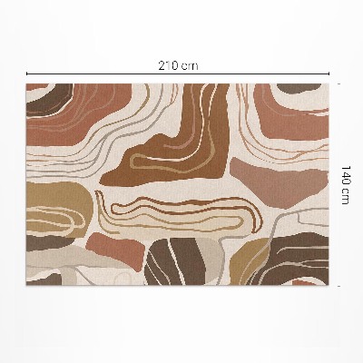 Dywan winylowy Pastelowe boho linie i plamy