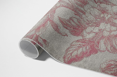 Dywan winylowy Vintage postarzany motyw roślinny kwiaty