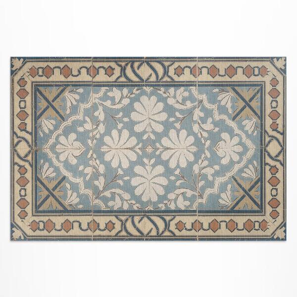 Dywan winylowy Geometryczne kwiatowe wzory w stylu retro