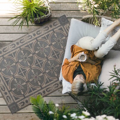 Dywan winylowy Rustykalne geometryczne ornament