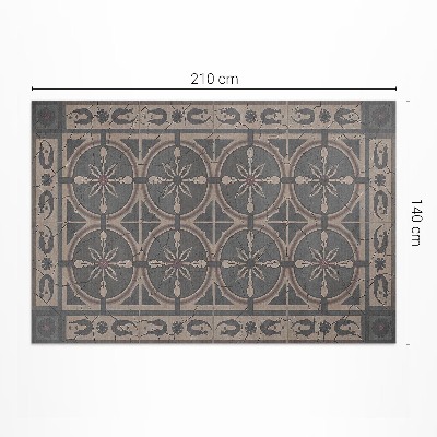 Dywan winylowy Rustykalne geometryczne ornament