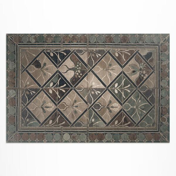 Dywan winylowy Elegancka geometria na kaflach vintage