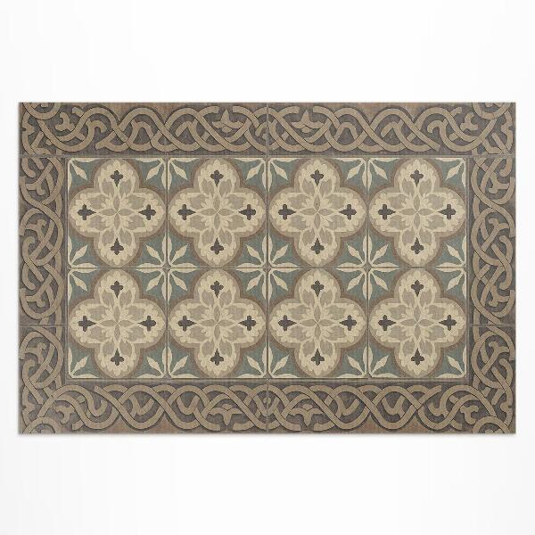 Dywan winylowy Retro kafle z geometrycznymi układami