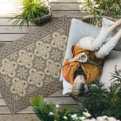 Dywan winylowy Retro kafle z geometrycznymi układami