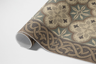 Dywan winylowy Retro kafle z geometrycznymi układami