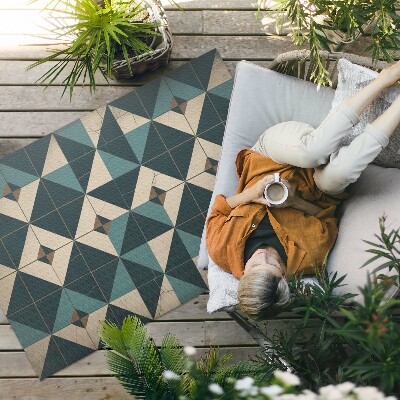 Dywan winylowy Art deco kafle z figur geometrycznych