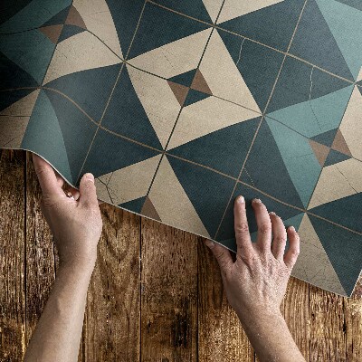 Dywan winylowy Art deco kafle z figur geometrycznych