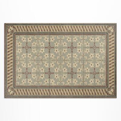 Dywan winylowy Kwiaty i płatki w mozaikach retro stylu