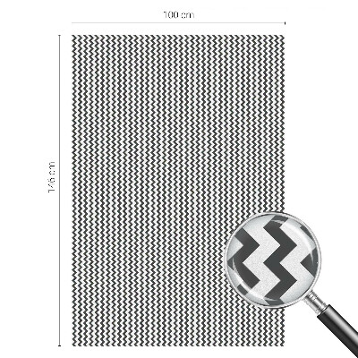 Folia mleczna na okno wzór witraż Zygzak wzór