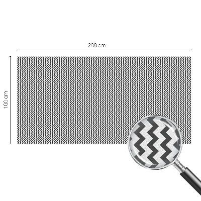 Folia mleczna na okno wzór witraż Zygzak wzór