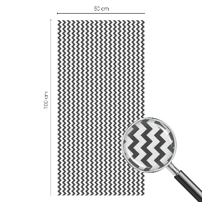 Folia mleczna na okno wzór witraż Zygzak wzór