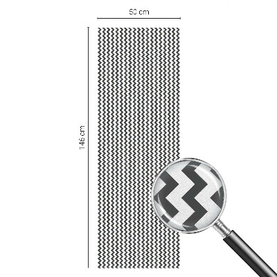 Folia mleczna na okno wzór witraż Zygzak wzór