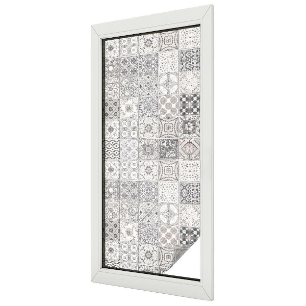 Folia okienna dekoracyjna witraż Kaflowe wzory