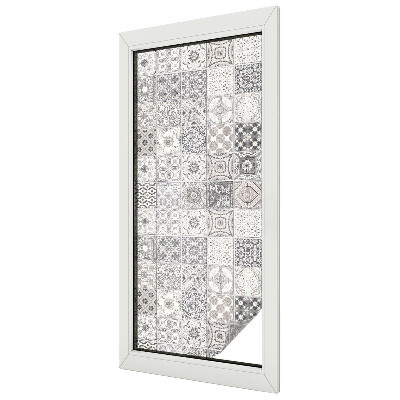 Folia okienna dekoracyjna witraż Kaflowe wzory