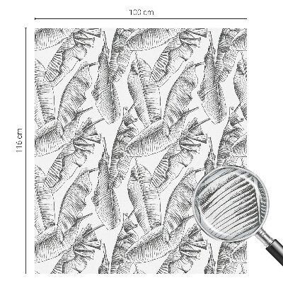 Witraż przyklejany na okno folia matowa Tropikalne liście