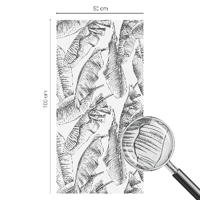 Witraż przyklejany na okno folia matowa Tropikalne liście