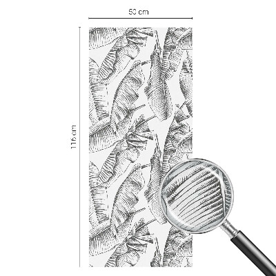 Witraż przyklejany na okno folia matowa Tropikalne liście