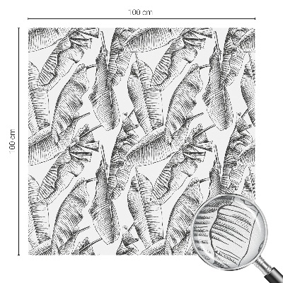 Witraż przyklejany na okno folia matowa Tropikalne liście