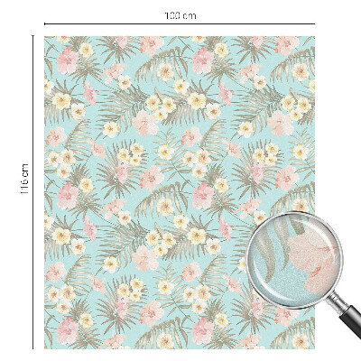 Folia okienna dekoracyjna witraż Tropikalny wzór